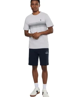 U.S. POLO ASSN. Short Sleeve Chest Print Stripe Jersey Tee Shirt Men's