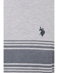 U.S. POLO ASSN. Short Sleeve Chest Print Stripe Jersey Tee Shirt Men's
