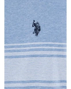 U.S. POLO ASSN. Short Sleeve Chest Print Stripe Jersey Tee Shirt Men's