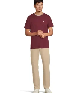 U.S. POLO ASSN. Short Sleeve Crew Neck Yarn-Dye Collar Tipped Jersey Tee Men's