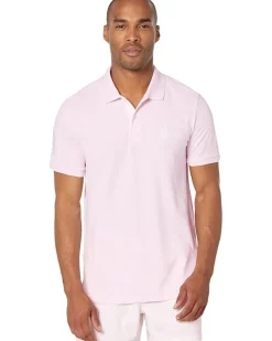 U.S. POLO ASSN. Slim Fit Big Horse Polo with Stripe Collar Men's