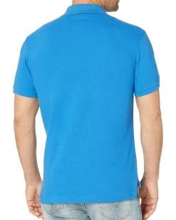U.S. POLO ASSN. Slim Fit Big Horse Polo with Stripe Collar Men's