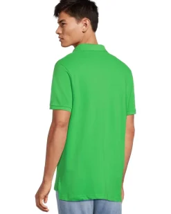 U.S. POLO ASSN. Slim Fit Big Horse Polo with Stripe Collar Men's