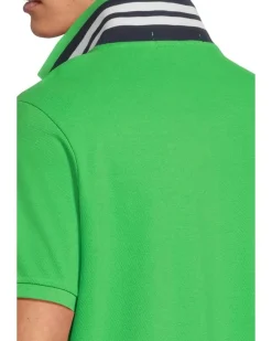 U.S. POLO ASSN. Slim Fit Big Horse Polo with Stripe Collar Men's