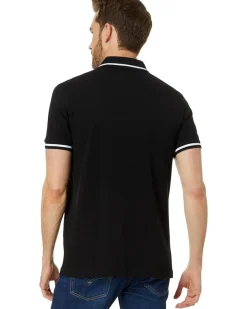 U.S. POLO ASSN. Slim Fit Curved Piecing Pique Knit Polo Men's