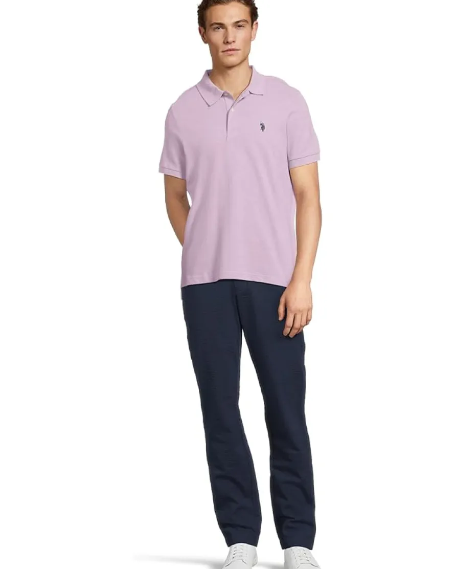 U.S. POLO ASSN. Slim Fit Solid Pique Polo Shirt Men's