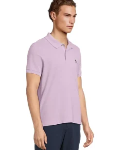 U.S. POLO ASSN. Slim Fit Solid Pique Polo Shirt Men's