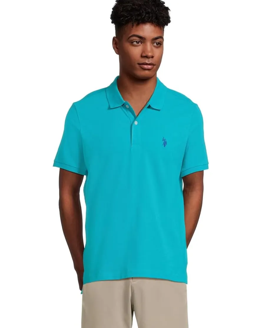 U.S. POLO ASSN. Slim Fit Solid Pique Polo Shirt Men's