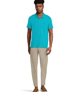 U.S. POLO ASSN. Slim Fit Solid Pique Polo Shirt Men's
