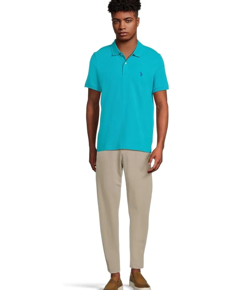 U.S. POLO ASSN. Slim Fit Solid Pique Polo Shirt Men's