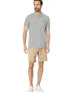 U.S. POLO ASSN. Slim Fit Solid Pique Polo Shirt Men's