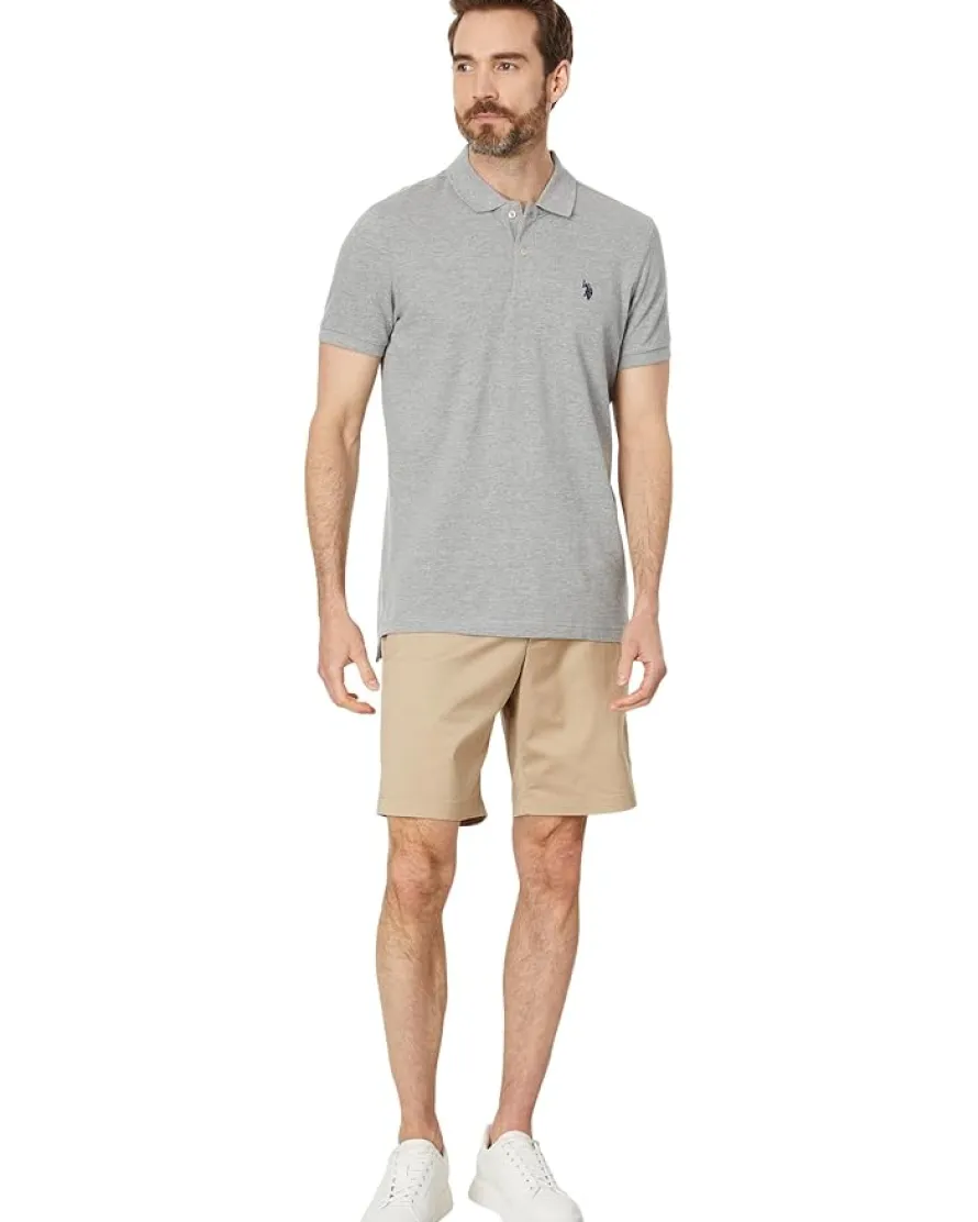 U.S. POLO ASSN. Slim Fit Solid Pique Polo Shirt Men's