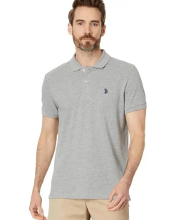 U.S. POLO ASSN. Slim Fit Solid Pique Polo Shirt Men's