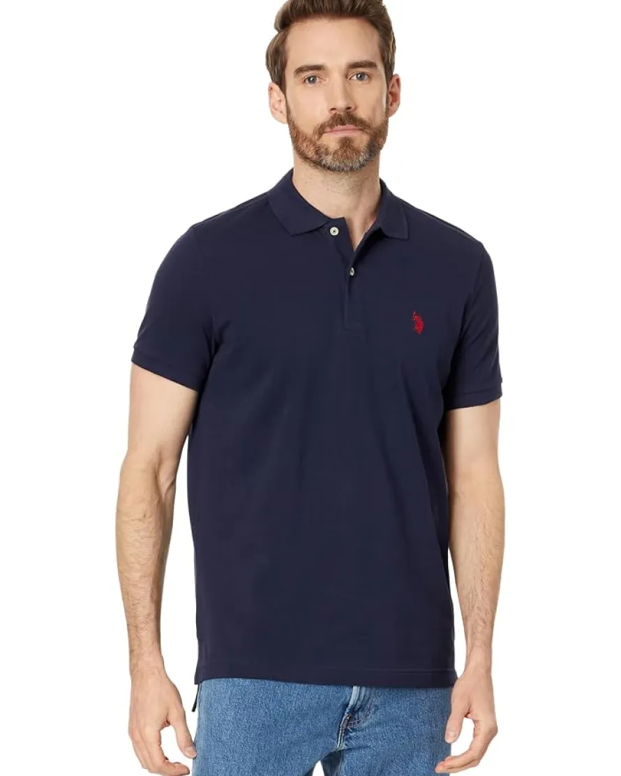 U.S. POLO ASSN. Slim Fit Solid Pique Polo Shirt Men's