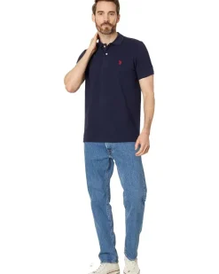 U.S. POLO ASSN. Slim Fit Solid Pique Polo Shirt Men's