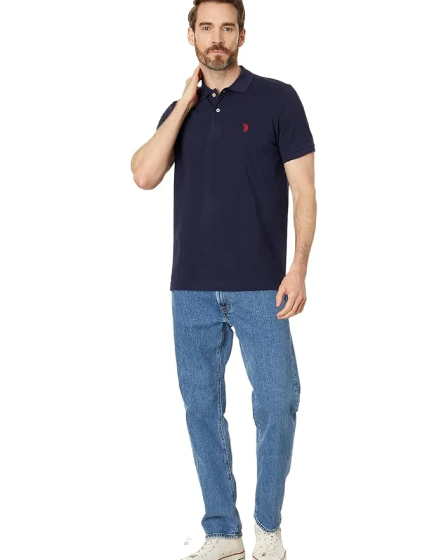 U.S. POLO ASSN. Slim Fit Solid Pique Polo Shirt Men's