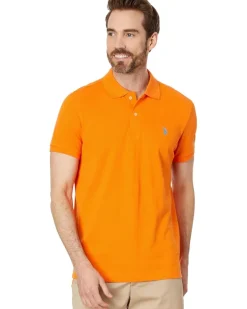 U.S. POLO ASSN. Slim Fit Solid Pique Polo Shirt Men's
