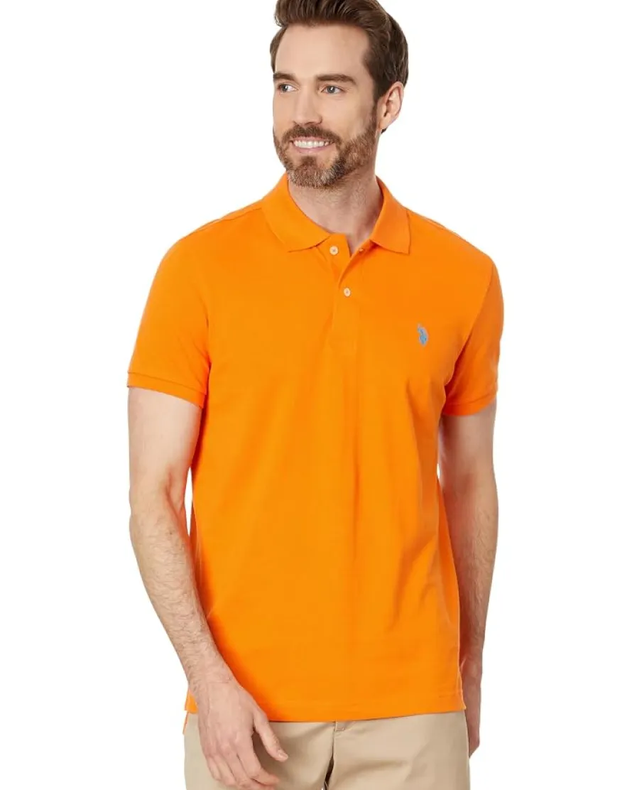 U.S. POLO ASSN. Slim Fit Solid Pique Polo Shirt Men's