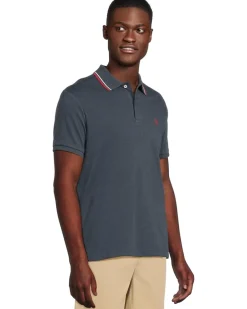 U.S. POLO ASSN. Slim Fit Tipped Interlock Knit Polo Men's