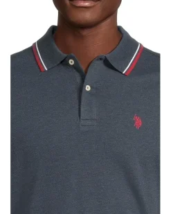 U.S. POLO ASSN. Slim Fit Tipped Interlock Knit Polo Men's
