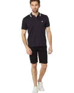 U.S. POLO ASSN. Slim Fit Tipped Interlock Knit Polo Men's