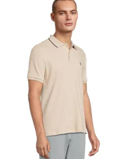 U.S. POLO ASSN. Slim Fit Tipped Interlock Knit Polo Men's