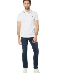 U.S. POLO ASSN. Slim Fit Tipped Interlock Knit Polo Men's