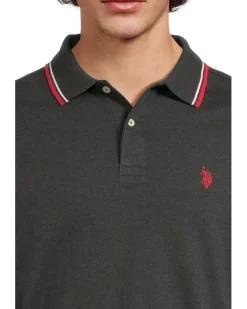U.S. POLO ASSN. Slim Fit Tipped Interlock Knit Polo Men's