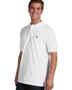 U.S. POLO ASSN. Solid Cotton Pique Polo with Small Pony Men's