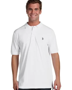 U.S. POLO ASSN. Solid Cotton Pique Polo with Small Pony Men's