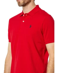 U.S. POLO ASSN. Solid Cotton Pique Polo with Small Pony Men's