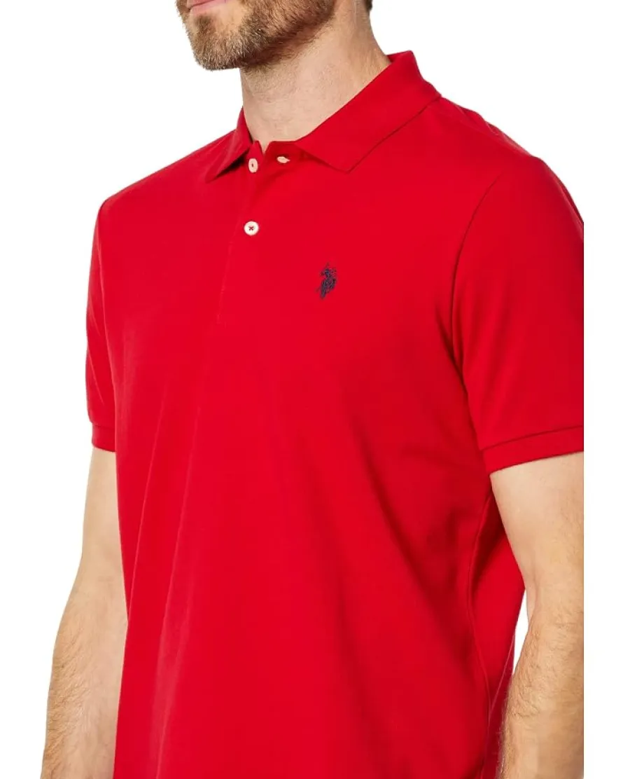 U.S. POLO ASSN. Solid Cotton Pique Polo with Small Pony Men's