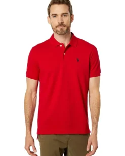 U.S. POLO ASSN. Solid Cotton Pique Polo with Small Pony Men's