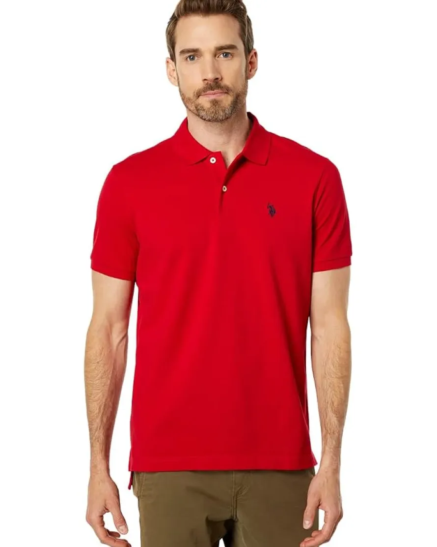 U.S. POLO ASSN. Solid Cotton Pique Polo with Small Pony Men's