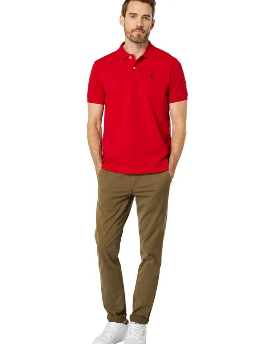 U.S. POLO ASSN. Solid Cotton Pique Polo with Small Pony Men's