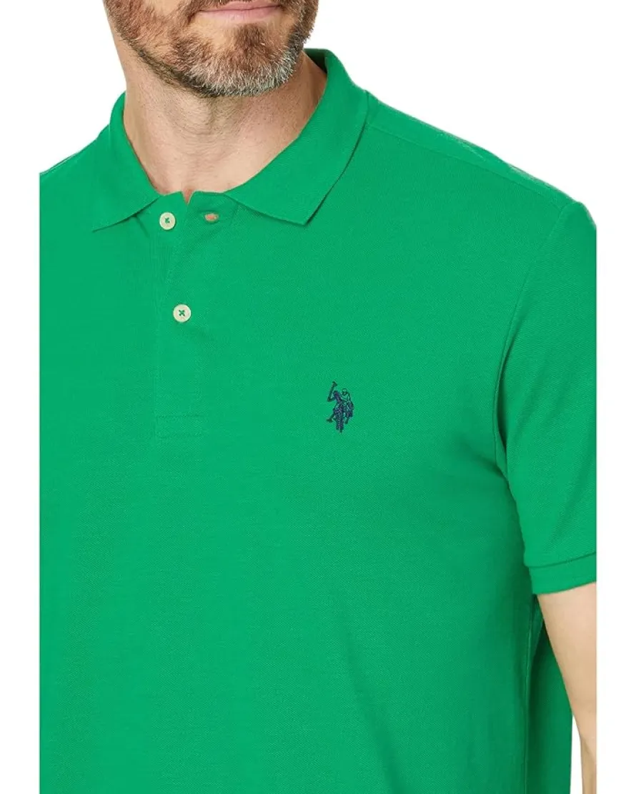 U.S. POLO ASSN. Solid Cotton Pique Polo with Small Pony Men's