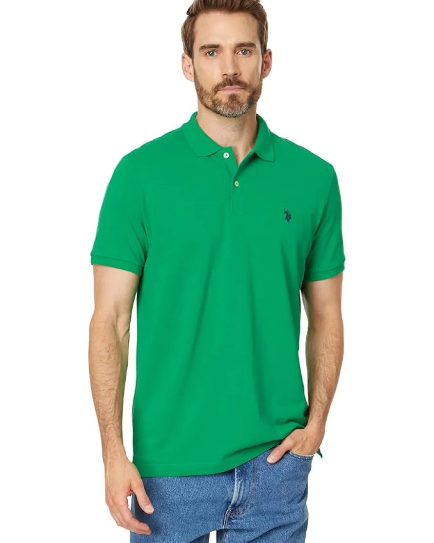 U.S. POLO ASSN. Solid Cotton Pique Polo with Small Pony Men's
