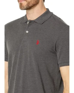 U.S. POLO ASSN. Solid Cotton Pique Polo with Small Pony Men's