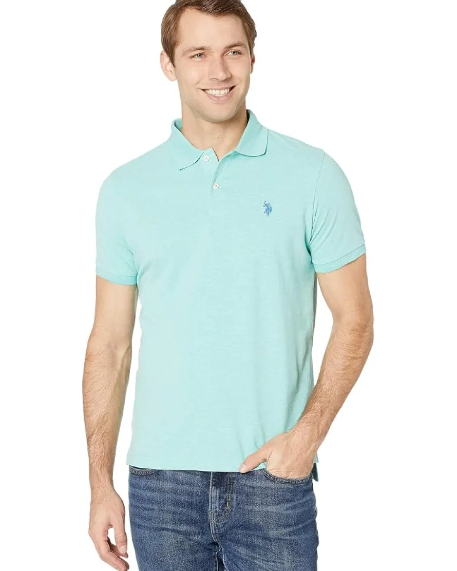 U.S. POLO ASSN. Solid Cotton Pique Polo with Small Pony Men's