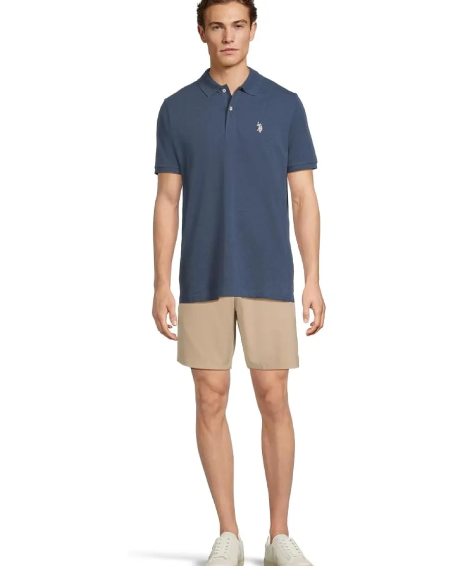 U.S. POLO ASSN. Solid Cotton Pique Polo with Small Pony Men's