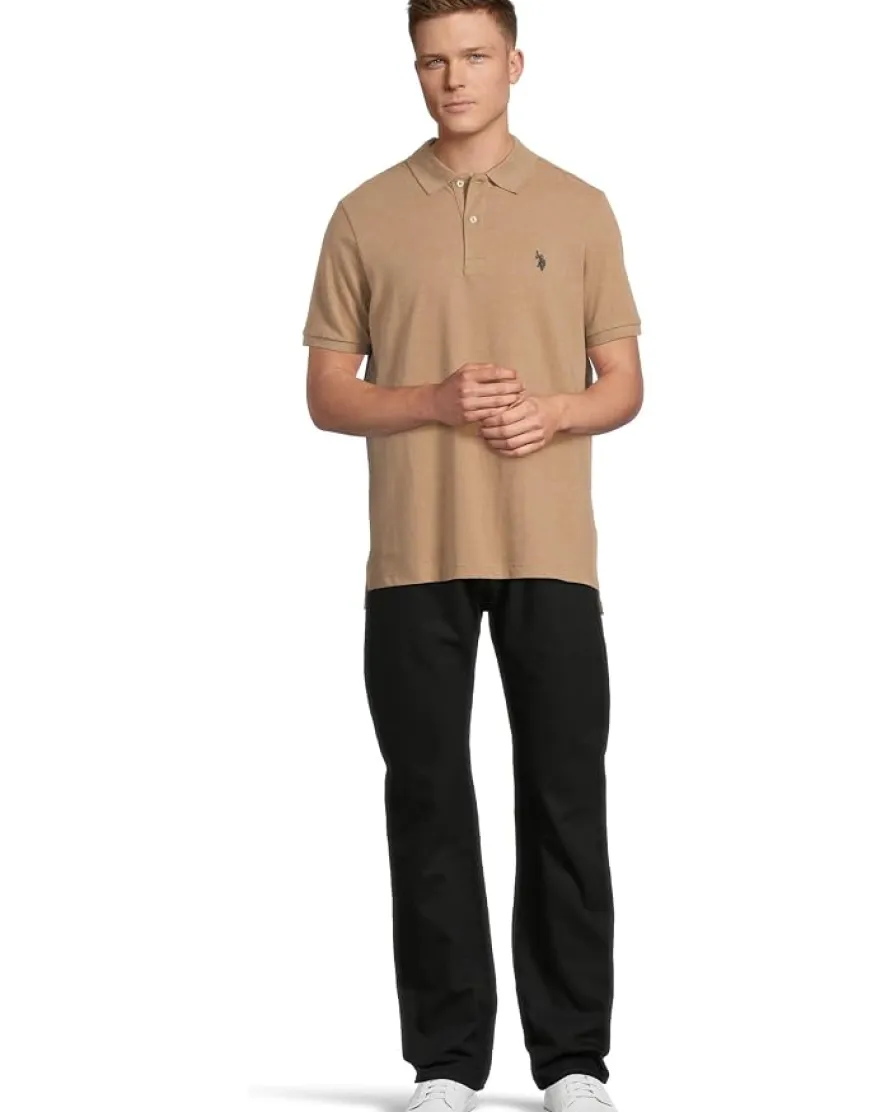 U.S. POLO ASSN. Solid Cotton Pique Polo with Small Pony Men's