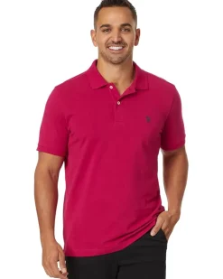 U.S. POLO ASSN. Solid Cotton Pique Polo with Small Pony Men's