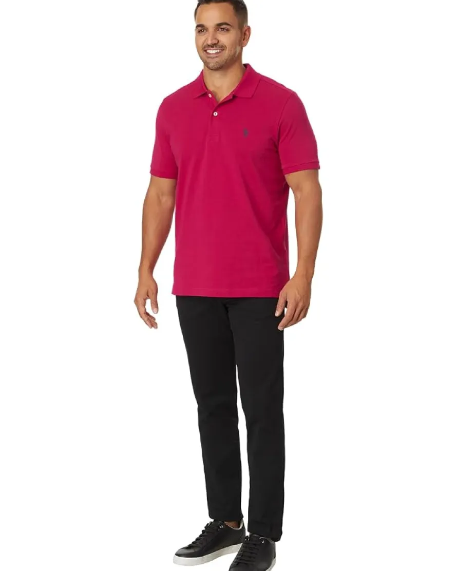 U.S. POLO ASSN. Solid Cotton Pique Polo with Small Pony Men's