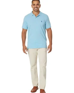 U.S. POLO ASSN. Solid Cotton Pique Polo with Small Pony Men's