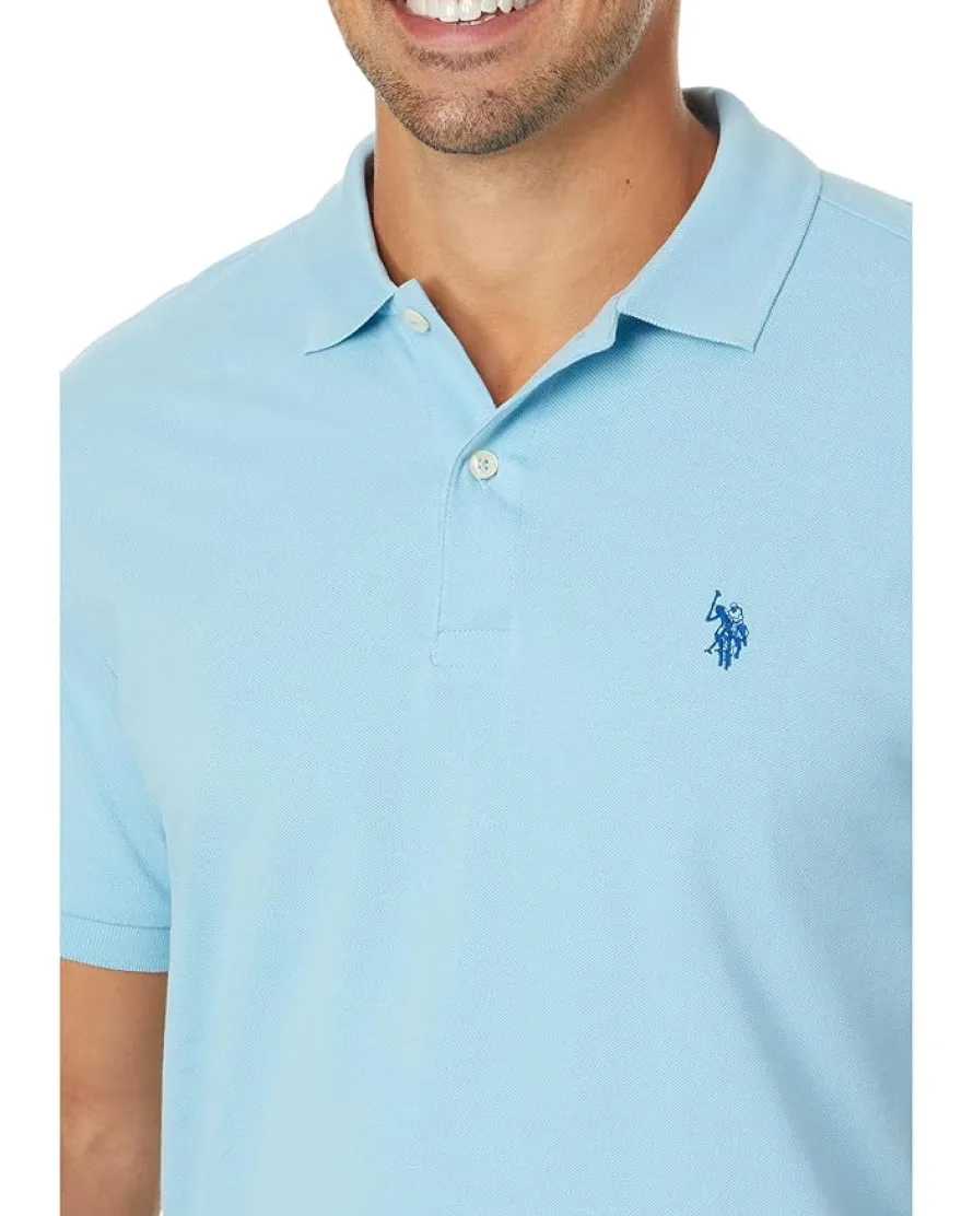 U.S. POLO ASSN. Solid Cotton Pique Polo with Small Pony Men's