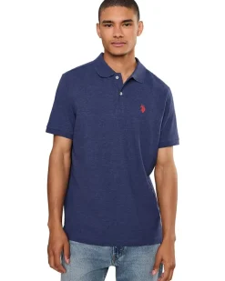 U.S. POLO ASSN. Solid Cotton Pique Polo with Small Pony Men's