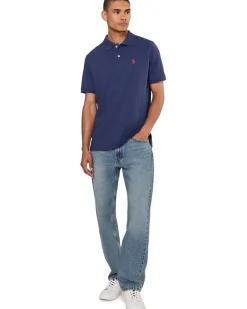 U.S. POLO ASSN. Solid Cotton Pique Polo with Small Pony Men's
