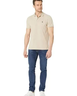 U.S. POLO ASSN. Solid Cotton Pique Polo with Small Pony Men's