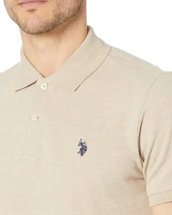 U.S. POLO ASSN. Solid Cotton Pique Polo with Small Pony Men's
