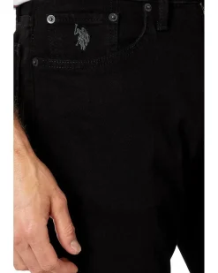 U.S. POLO ASSN. Stretch Slim Straight Five-Pocket in Black Men's